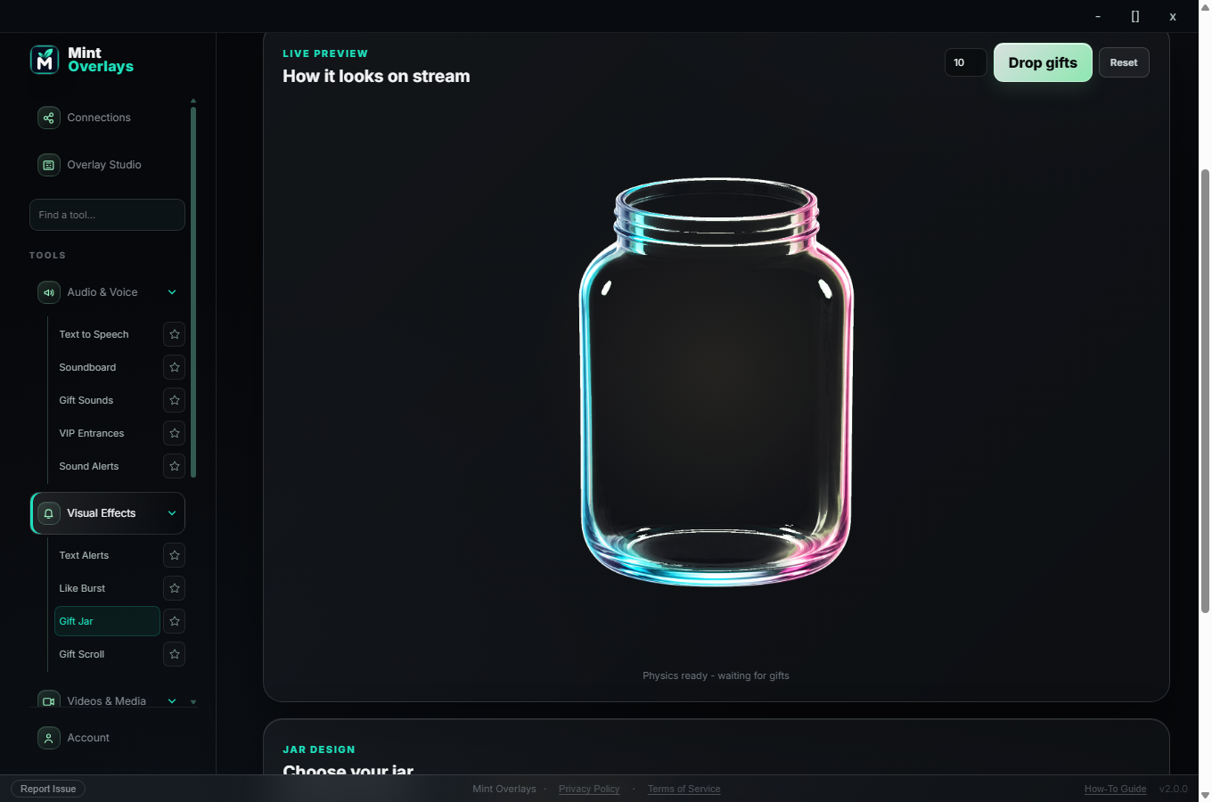 Gift Jar live preview
