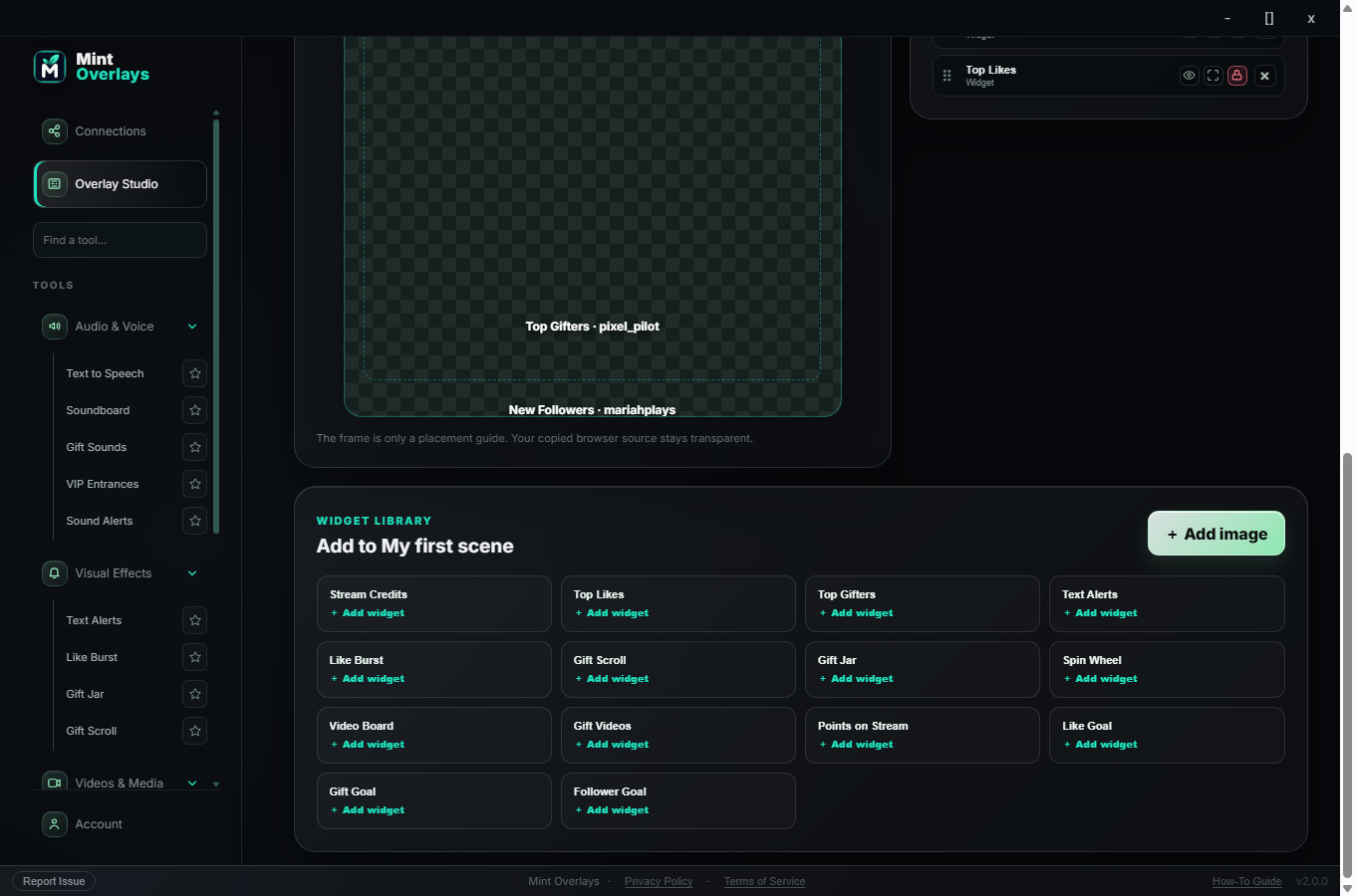 Overlay Studio — widget library